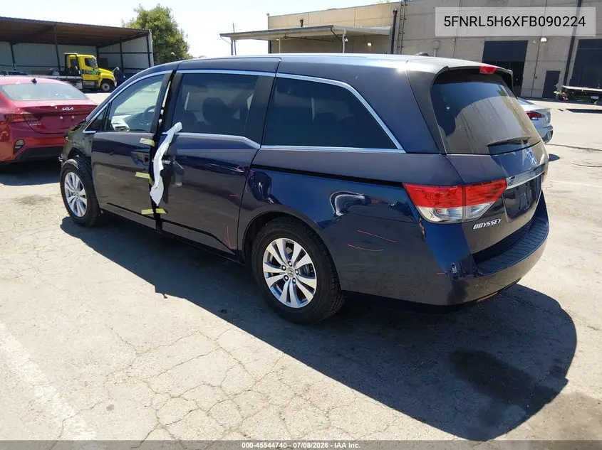 2015 Honda Odyssey Ex-L VIN: 5FNRL5H6XFB090224 Lot: 45544740