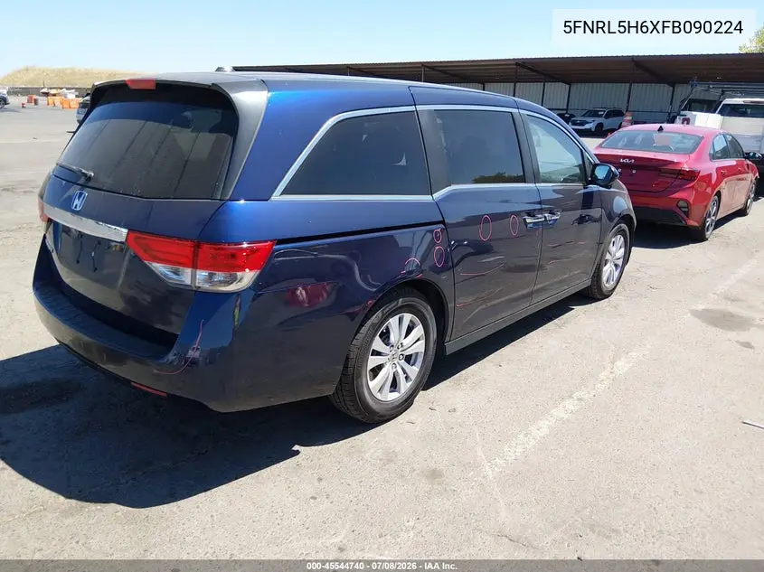 2015 Honda Odyssey Ex-L VIN: 5FNRL5H6XFB090224 Lot: 45544740