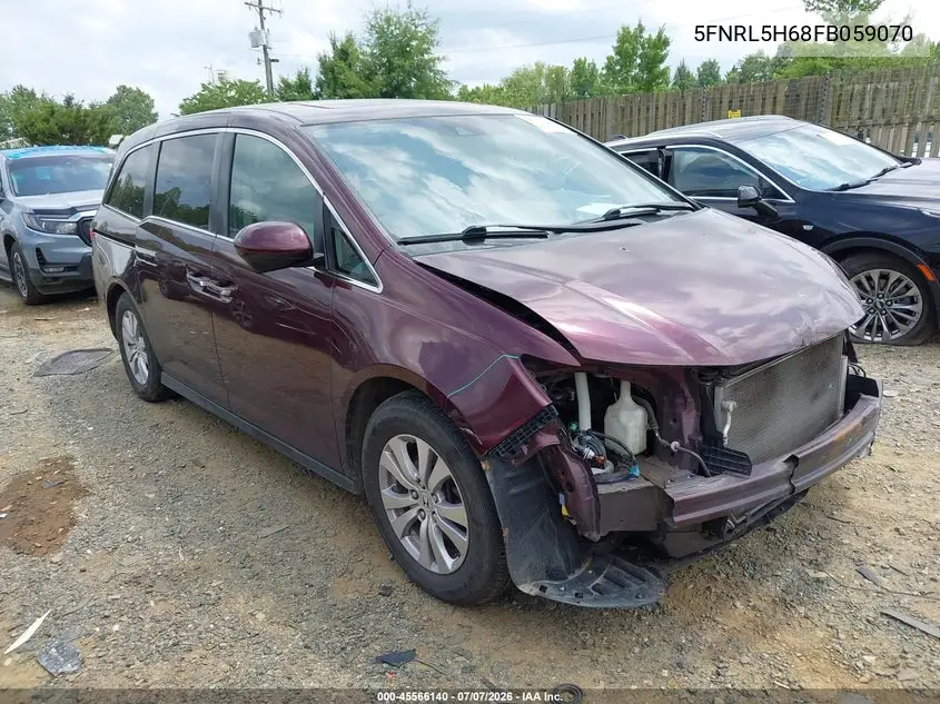 2015 Honda Odyssey Ex-L VIN: 5FNRL5H68FB059070 Lot: 45566140