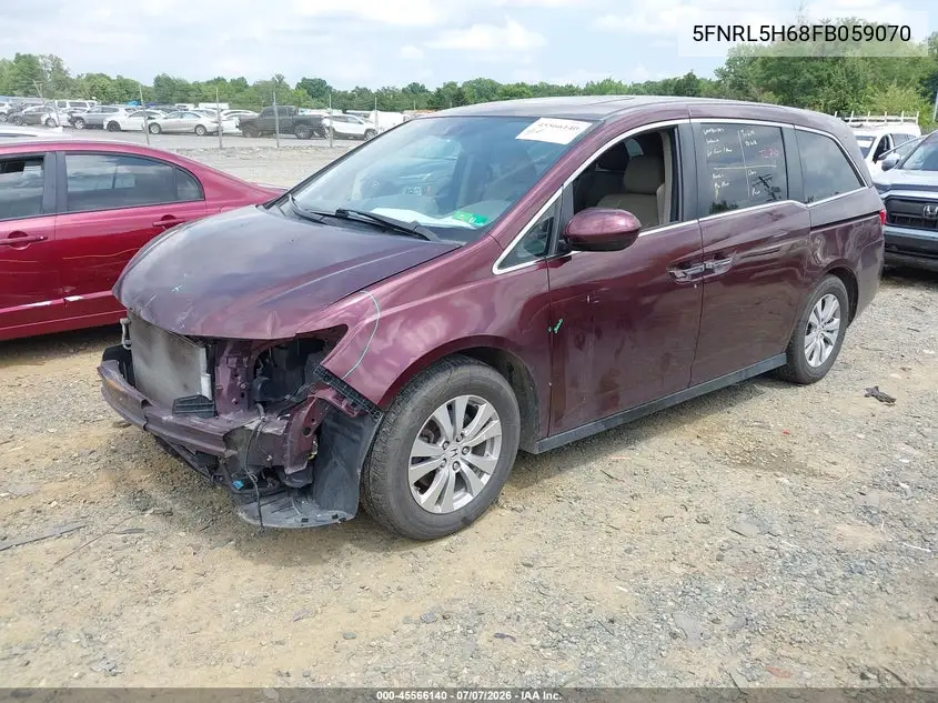 2015 Honda Odyssey Ex-L VIN: 5FNRL5H68FB059070 Lot: 45566140