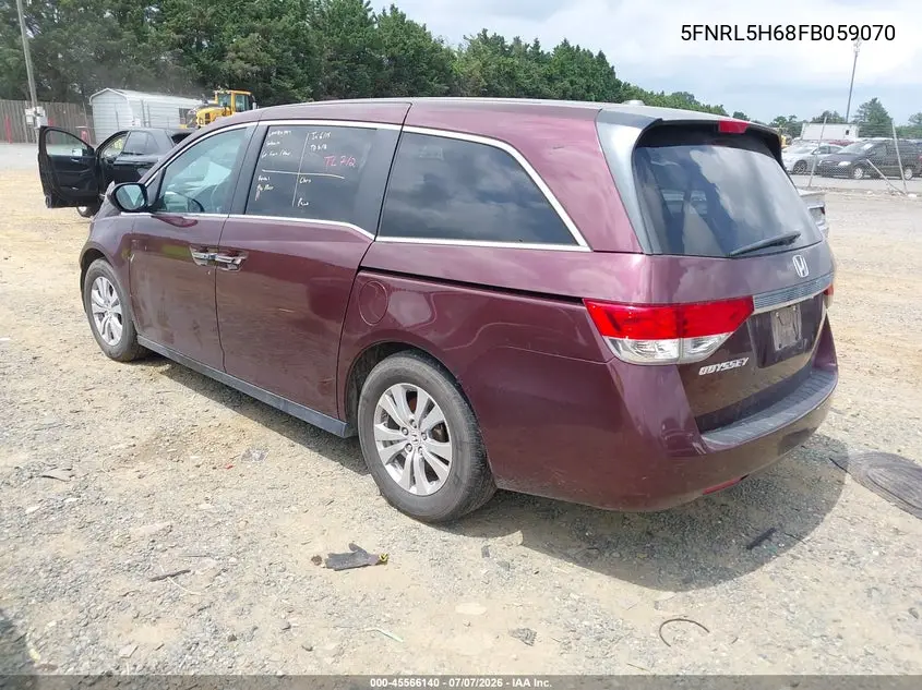 2015 Honda Odyssey Ex-L VIN: 5FNRL5H68FB059070 Lot: 45566140