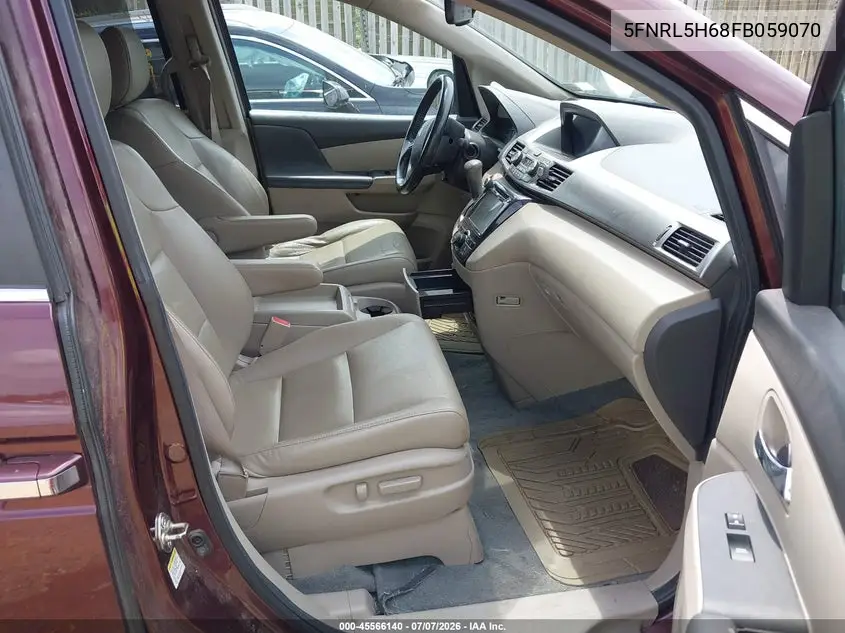 2015 Honda Odyssey Ex-L VIN: 5FNRL5H68FB059070 Lot: 45566140