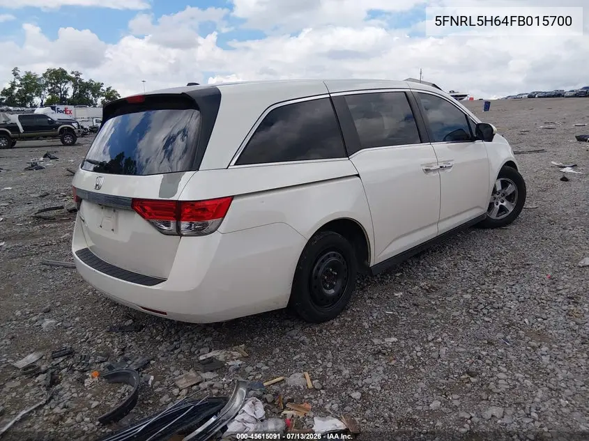 2015 Honda Odyssey Ex-L VIN: 5FNRL5H64FB015700 Lot: 45615091