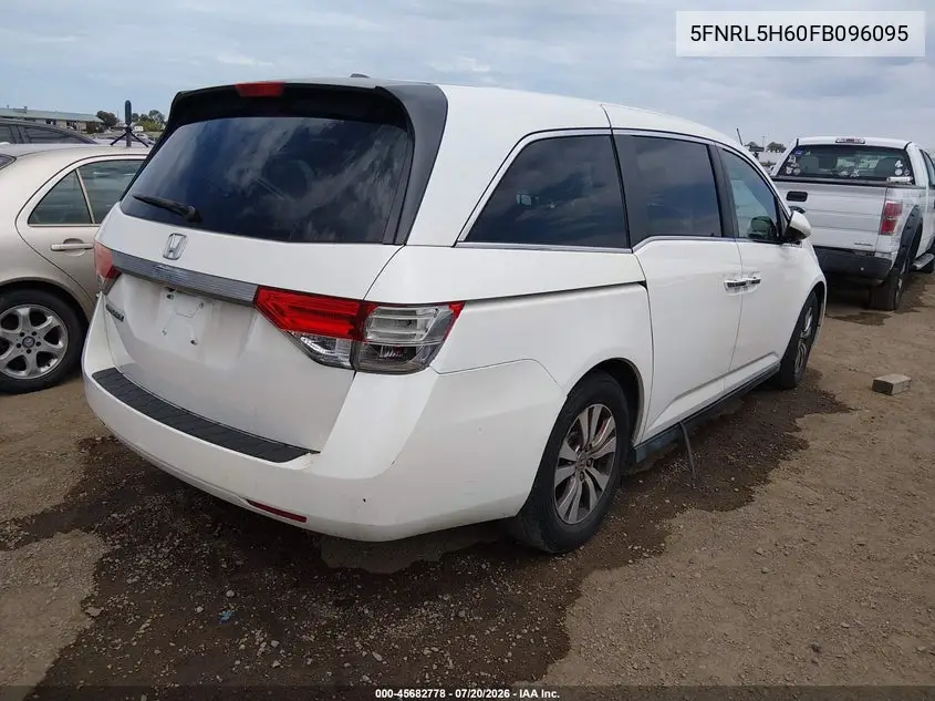 2015 Honda Odyssey Ex-L VIN: 5FNRL5H60FB096095 Lot: 45682778