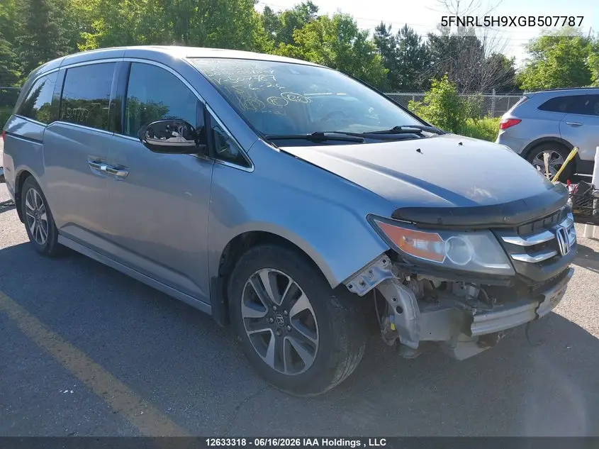 2016 Honda Odyssey VIN: 5FNRL5H9XGB507787 Lot: 12633318