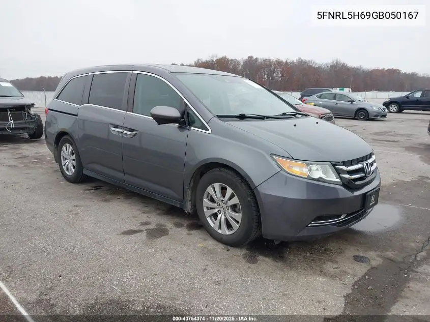 5FNRL5H69GB050167 2016 Honda Odyssey Ex-L