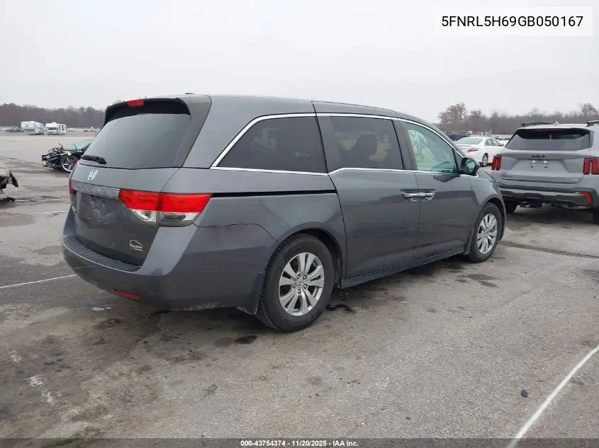 5FNRL5H69GB050167 2016 Honda Odyssey Ex-L
