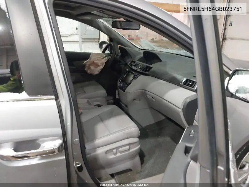 5FNRL5H64GB023751 2016 Honda Odyssey Ex-L