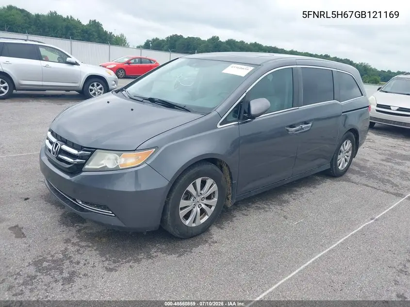 2016 Honda Odyssey Ex-L VIN: 5FNRL5H67GB121169 Lot: 45560859
