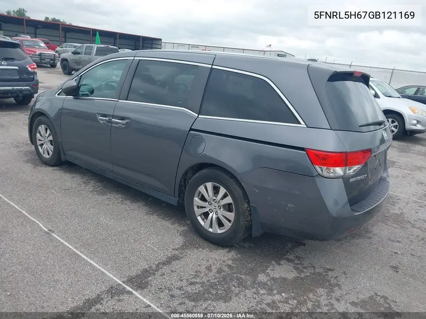2016 Honda Odyssey Ex-L VIN: 5FNRL5H67GB121169 Lot: 45560859