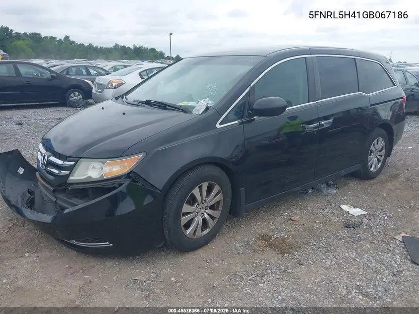2016 Honda Odyssey Ex VIN: 5FNRL5H41GB067186 Lot: 45576366