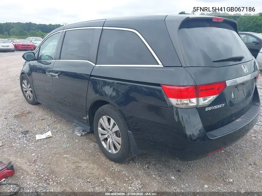 2016 Honda Odyssey Ex VIN: 5FNRL5H41GB067186 Lot: 45576366