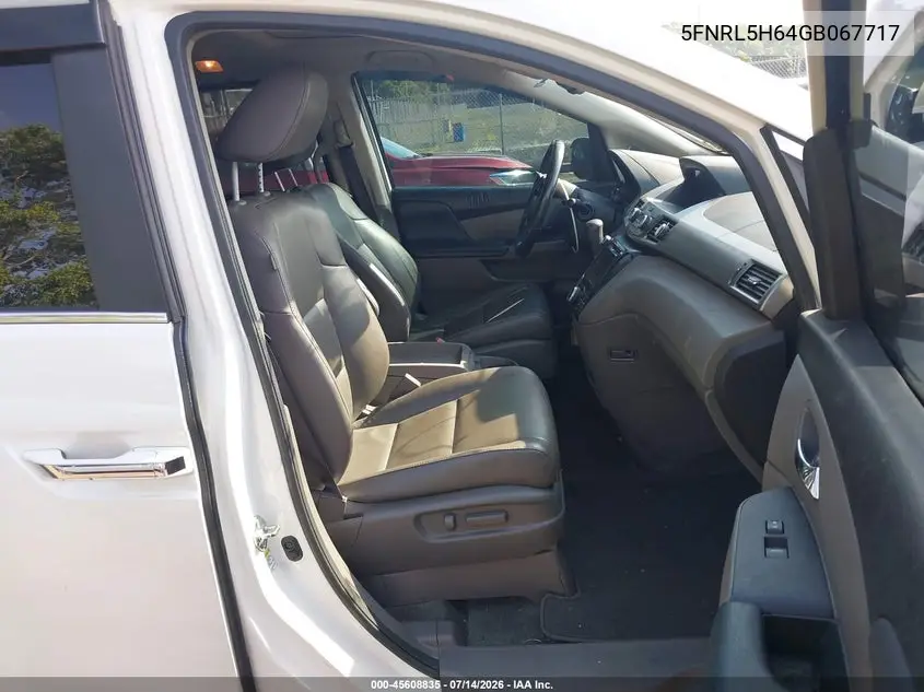 2016 Honda Odyssey Ex-L VIN: 5FNRL5H64GB067717 Lot: 45608835