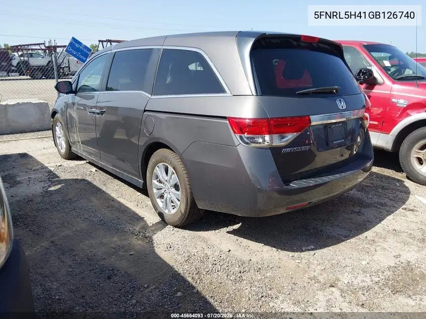 2016 Honda Odyssey Ex VIN: 5FNRL5H41GB126740 Lot: 45664093