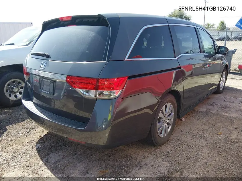 2016 Honda Odyssey Ex VIN: 5FNRL5H41GB126740 Lot: 45664093