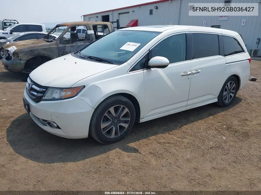 2016 Honda Odyssey Touring/Touring Elite VIN: 5FNRL5H92GB036427 Lot: 45686454