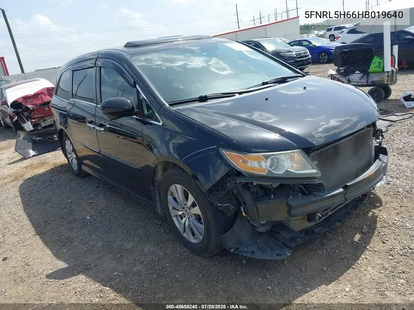 2017 Honda Odyssey Ex-L VIN: 5FNRL5H66HB019640 Lot: 45658240