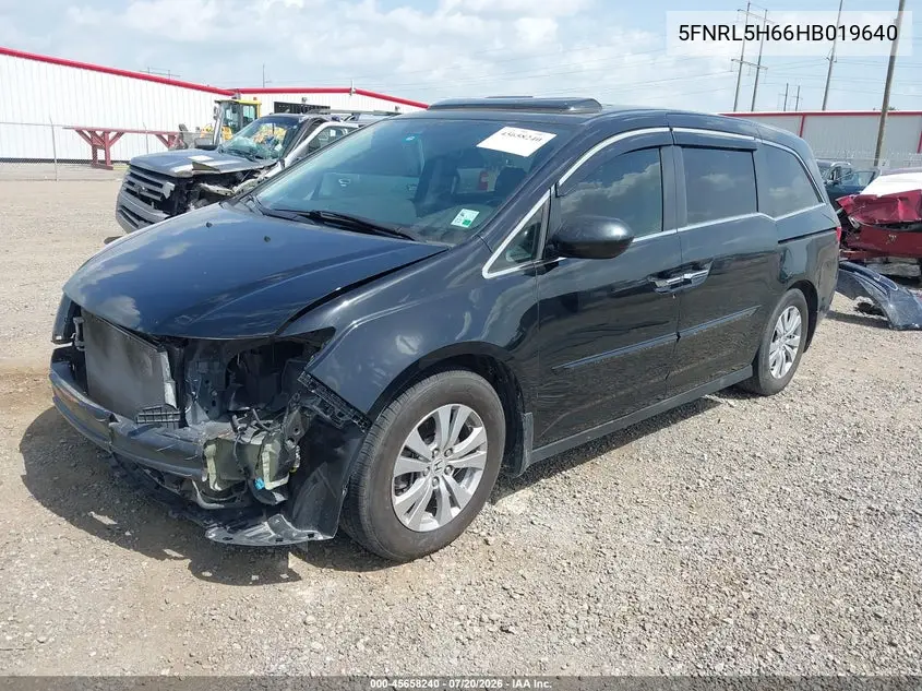 2017 Honda Odyssey Ex-L VIN: 5FNRL5H66HB019640 Lot: 45658240