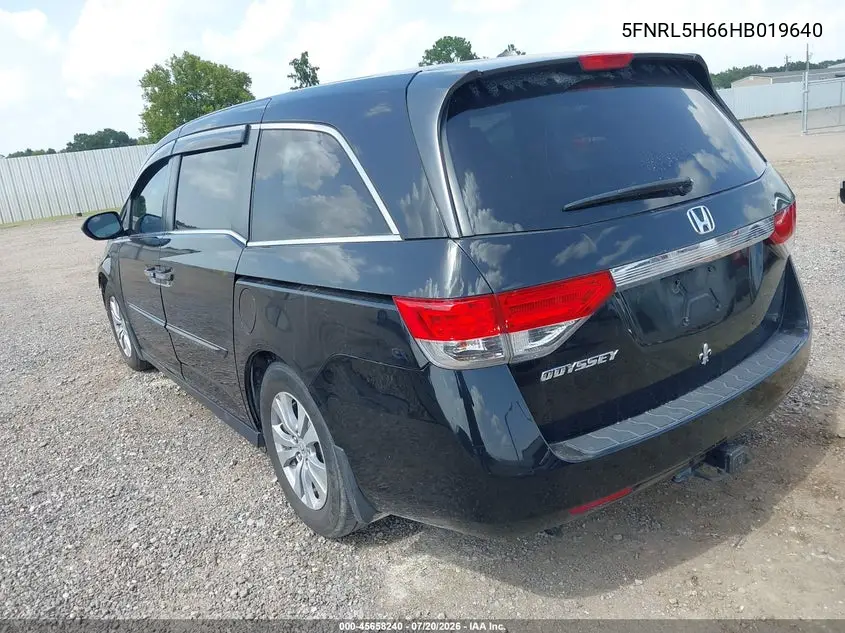 2017 Honda Odyssey Ex-L VIN: 5FNRL5H66HB019640 Lot: 45658240