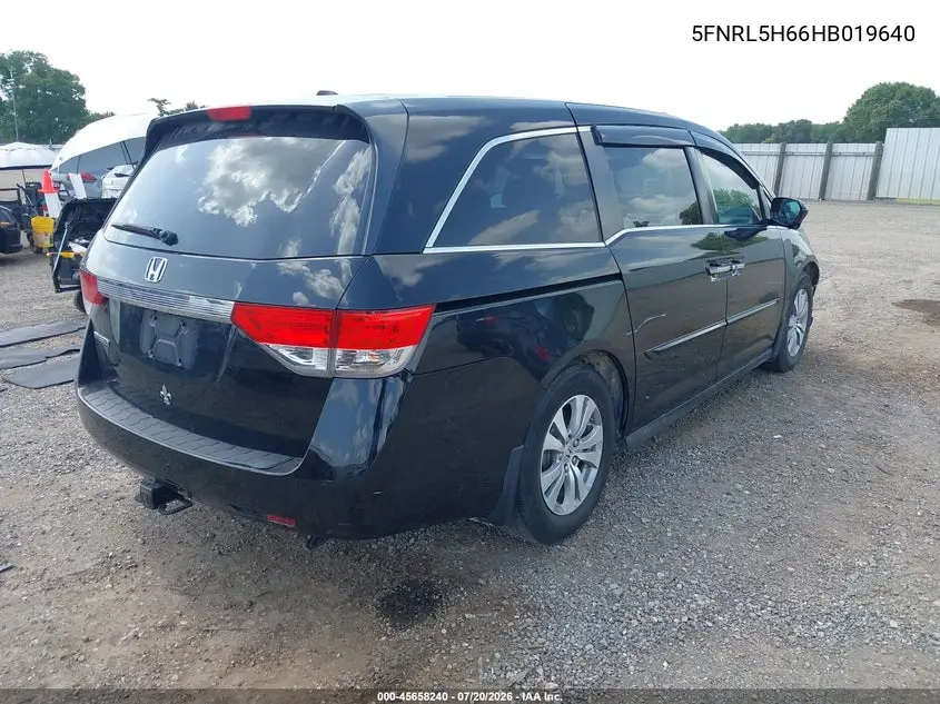 2017 Honda Odyssey Ex-L VIN: 5FNRL5H66HB019640 Lot: 45658240