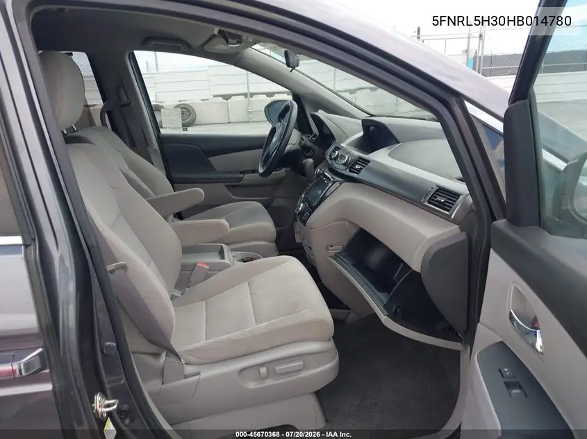 2017 Honda Odyssey Se VIN: 5FNRL5H30HB014780 Lot: 45670368