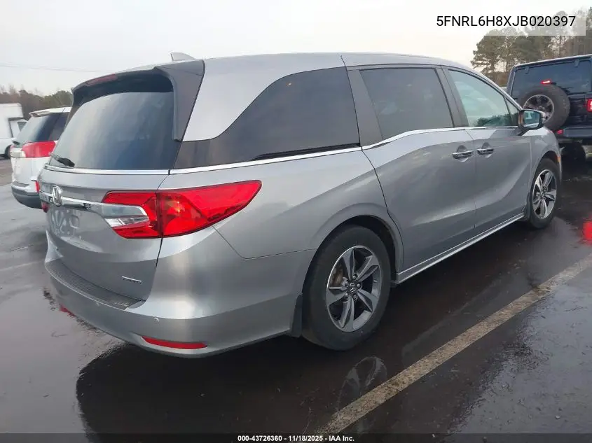 5FNRL6H8XJB020397 2018 Honda Odyssey Touring