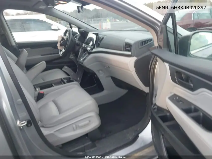5FNRL6H8XJB020397 2018 Honda Odyssey Touring