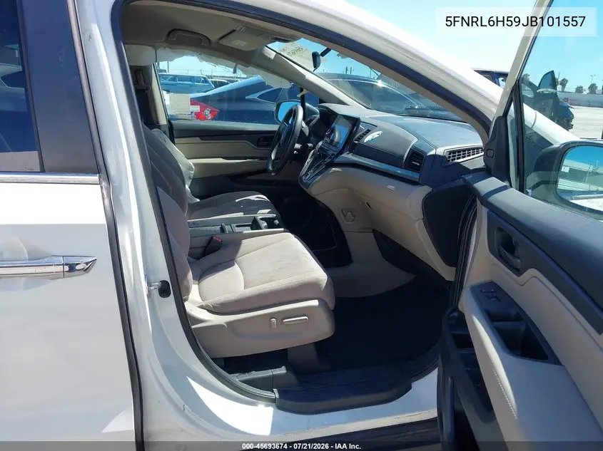 2018 Honda Odyssey Ex VIN: 5FNRL6H59JB101557 Lot: 45693674