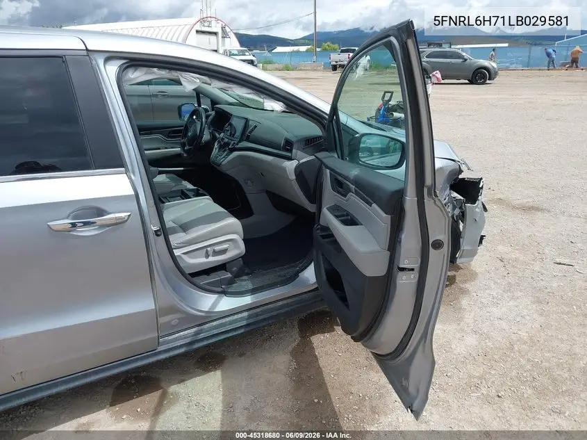 2020 Honda Odyssey Ex-L/Ex-L W/Navi Res VIN: 5FNRL6H71LB029581 Lot: 45318680