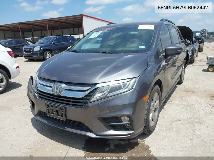 2020 Honda Odyssey Ex-L/Ex-L W/Navi Res VIN: 5FNRL6H79LB062442 Lot: 45390790