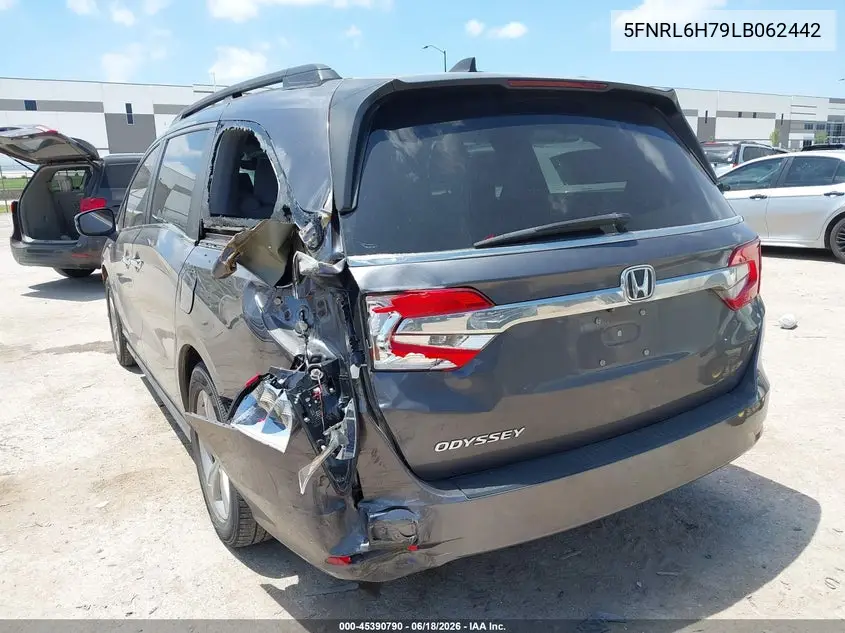 2020 Honda Odyssey Ex-L/Ex-L W/Navi Res VIN: 5FNRL6H79LB062442 Lot: 45390790