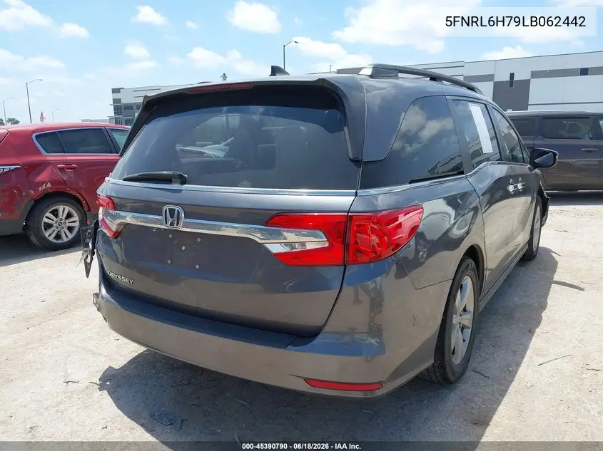 2020 Honda Odyssey Ex-L/Ex-L W/Navi Res VIN: 5FNRL6H79LB062442 Lot: 45390790