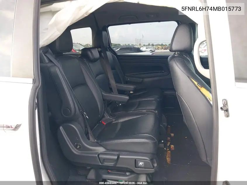 2021 Honda Odyssey Ex-L VIN: 5FNRL6H74MB015773 Lot: 45665467