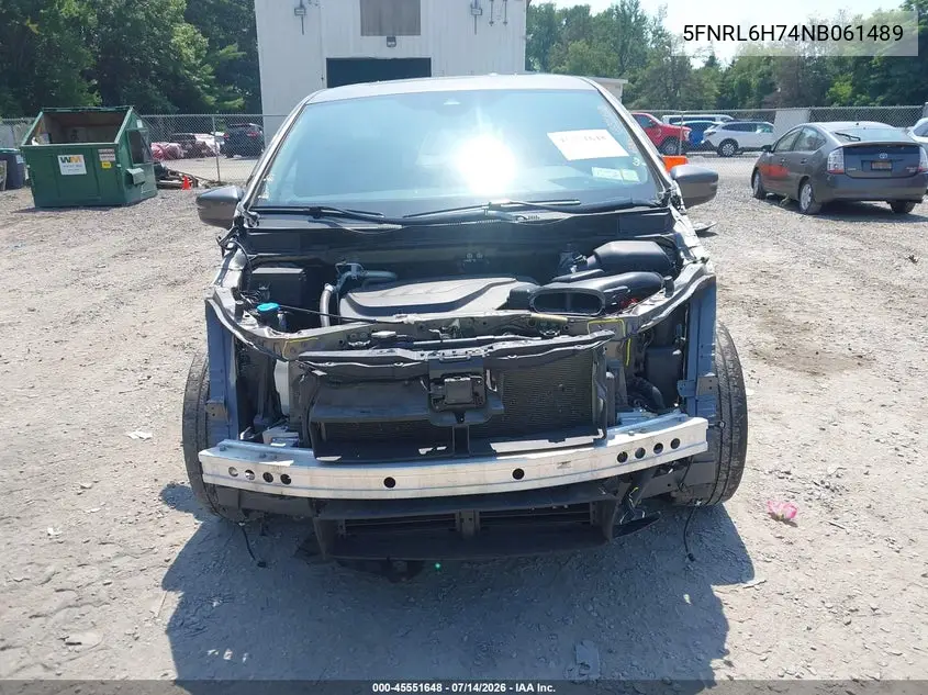 2022 Honda Odyssey Ex-L VIN: 5FNRL6H74NB061489 Lot: 45551648