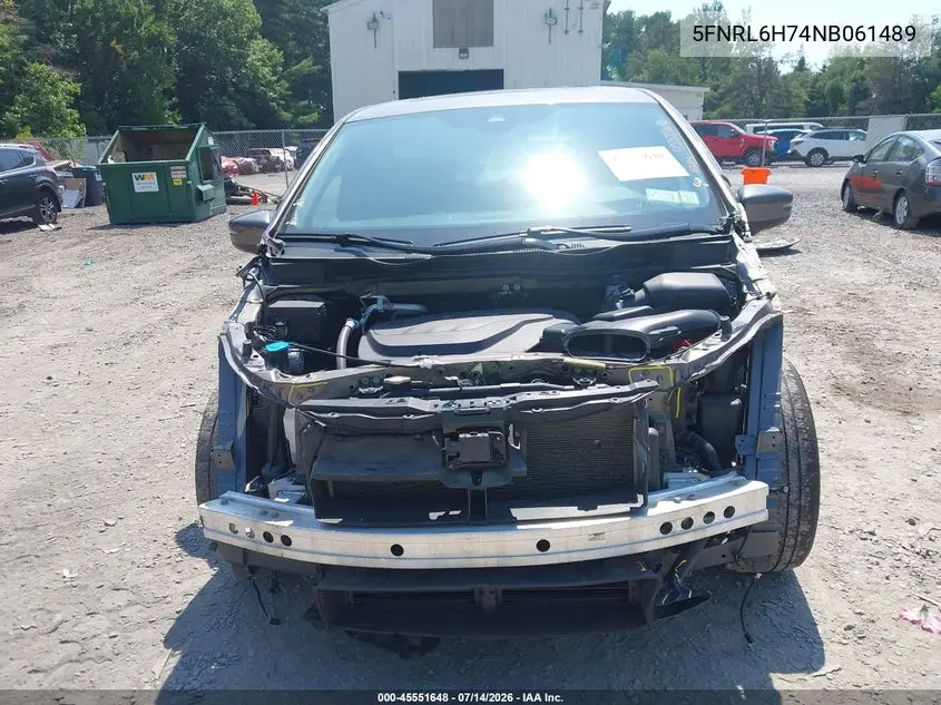 2022 Honda Odyssey Ex-L VIN: 5FNRL6H74NB061489 Lot: 45551648
