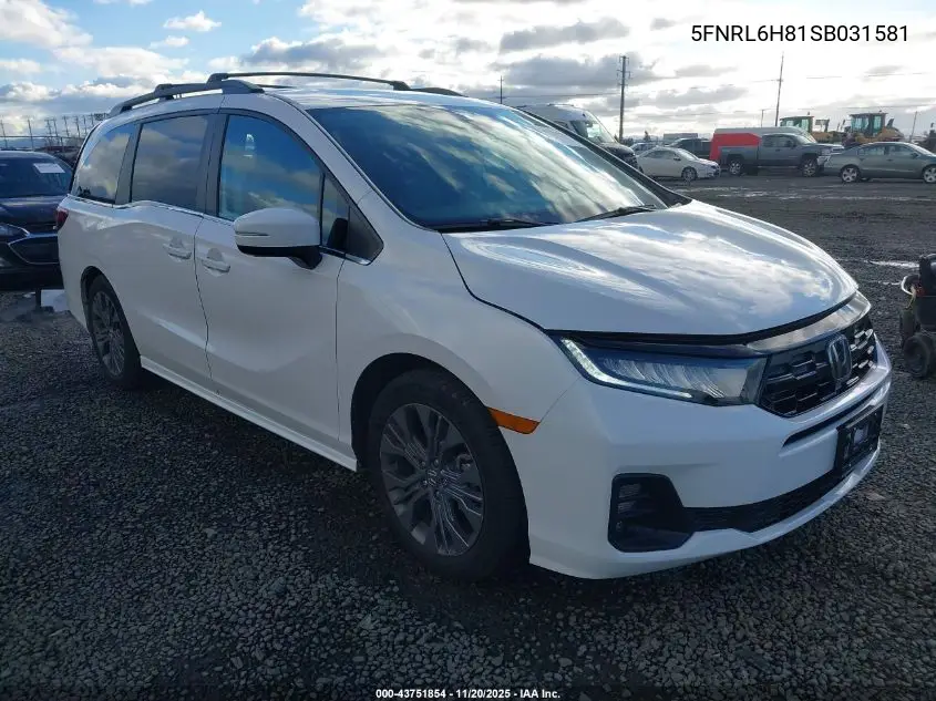 5FNRL6H81SB031581 2025 Honda Odyssey Touring