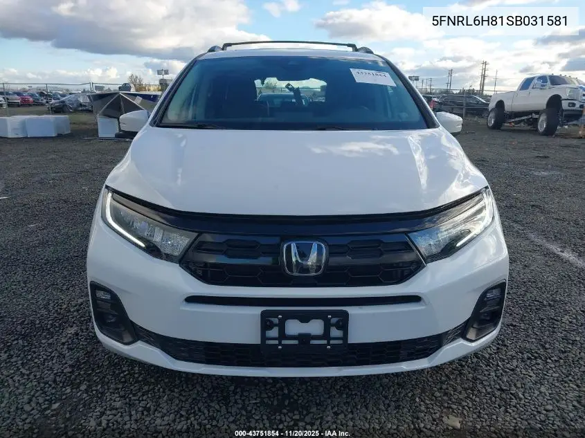 5FNRL6H81SB031581 2025 Honda Odyssey Touring