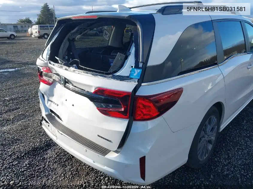 5FNRL6H81SB031581 2025 Honda Odyssey Touring