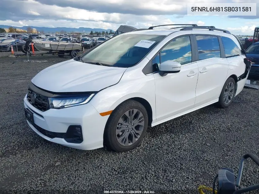 5FNRL6H81SB031581 2025 Honda Odyssey Touring