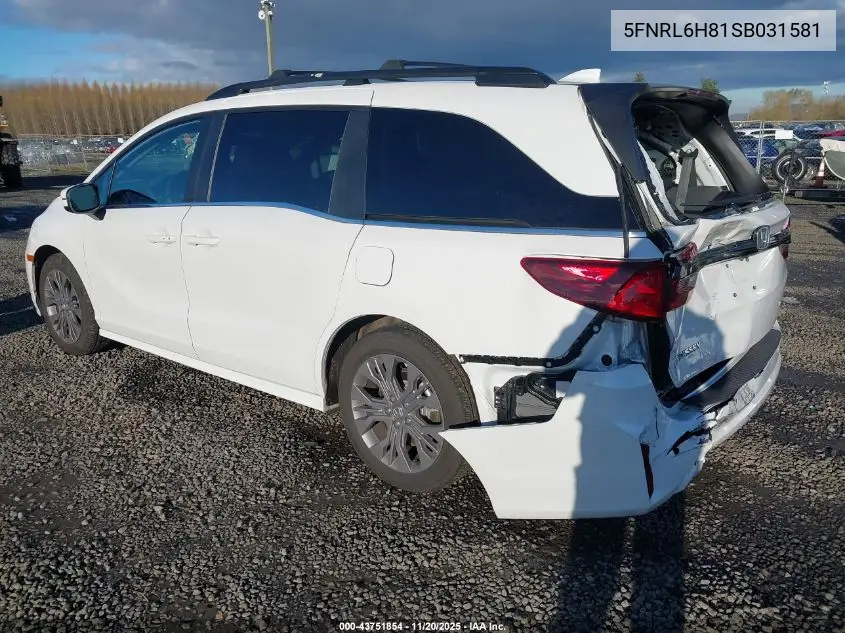 5FNRL6H81SB031581 2025 Honda Odyssey Touring
