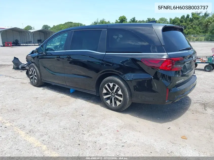 2025 Honda Odyssey Ex-L VIN: 5FNRL6H60SB003737 Lot: 45693612