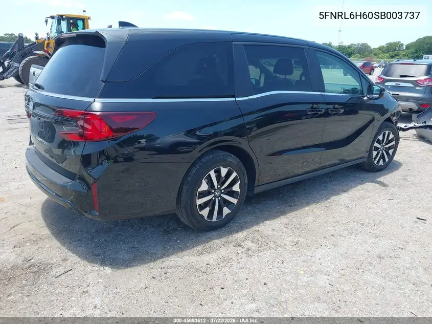 2025 Honda Odyssey Ex-L VIN: 5FNRL6H60SB003737 Lot: 45693612