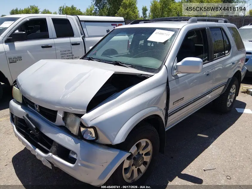 1999 Honda Passport Ex/Lx VIN: 4S6CK58W8X4418194 Lot: 45400741