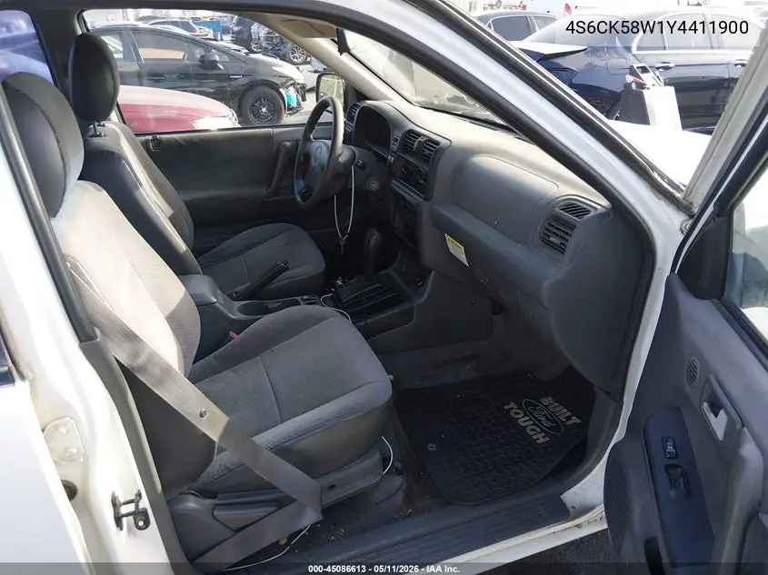 2000 Honda Passport Ex/Lx VIN: 4S6CK58W1Y4411900 Lot: 45086613