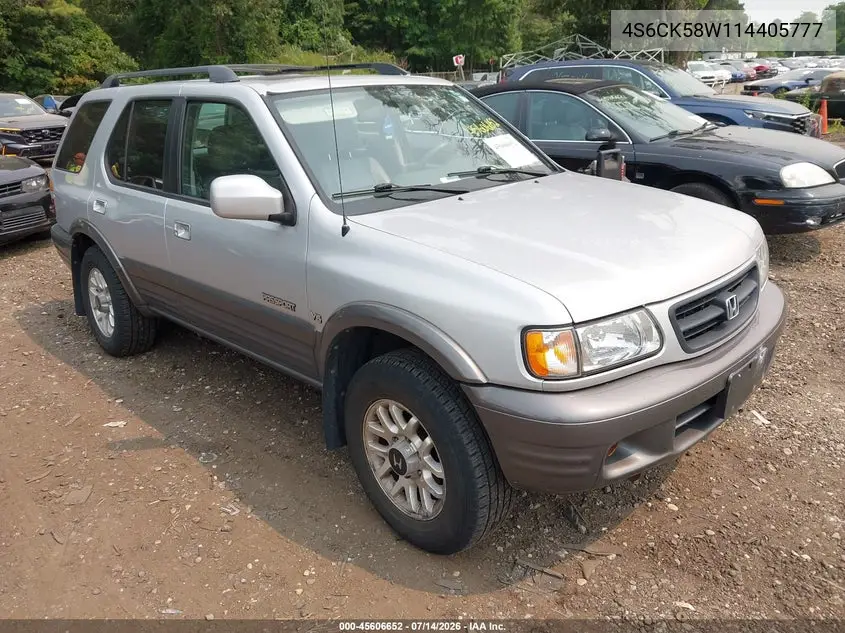 2001 Honda Passport Ex/Lx VIN: 4S6CK58W114405777 Lot: 45606652