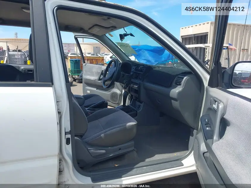 2002 Honda Passport Ex/Lx VIN: 4S6CK58W124404212 Lot: 45629396