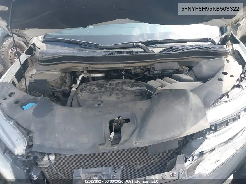 2019 Honda Passport Touring VIN: 5FNYF8H95KB503322 Lot: 12627652