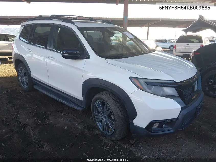 5FNYF8H54KB009885 2019 Honda Passport Ex-L