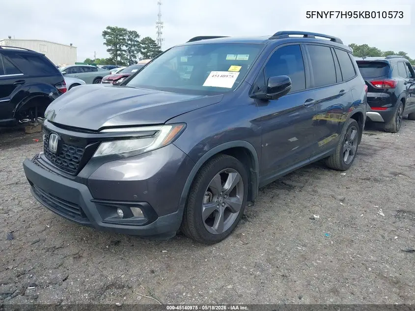2019 Honda Passport Touring VIN: 5FNYF7H95KB010573 Lot: 45140975