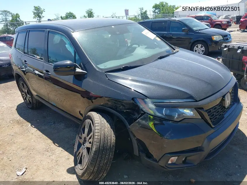 2019 Honda Passport Sport VIN: 5FNYF8H26KB022501 Lot: 45253648